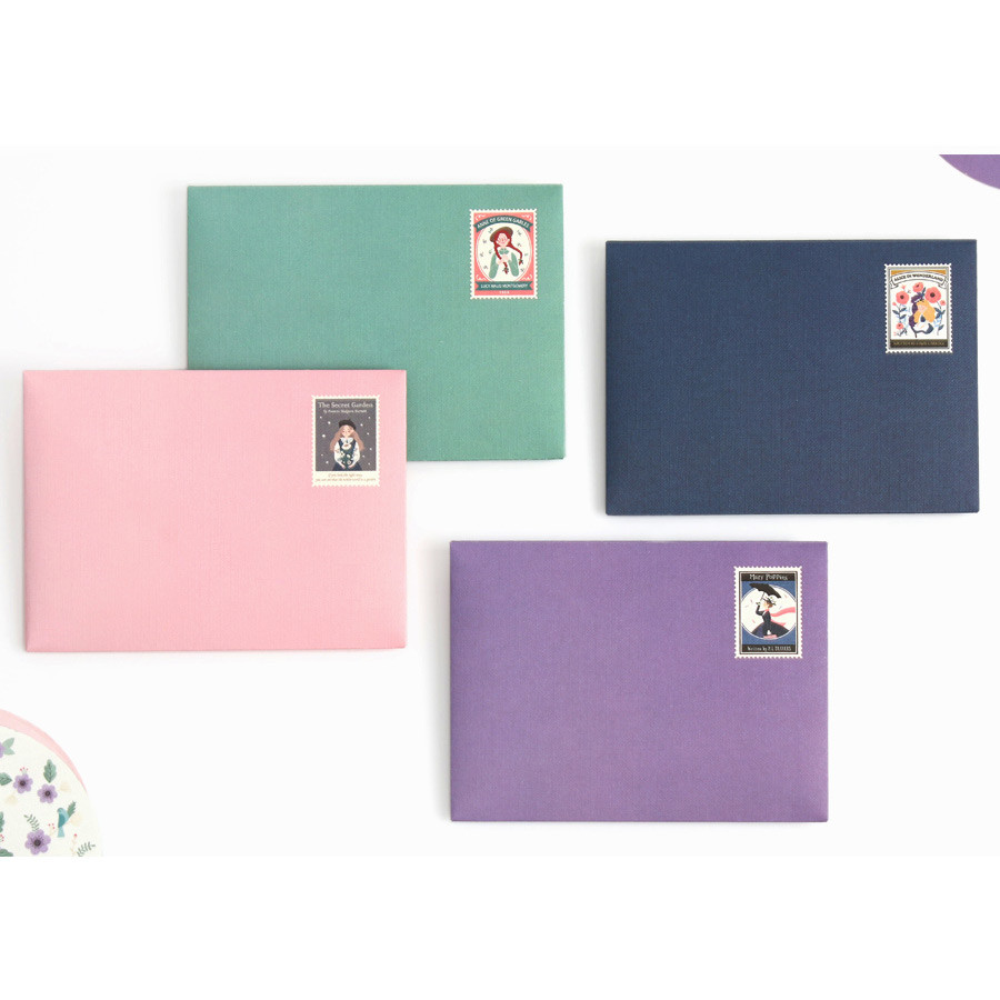 Bookfriends World literature folding letter 4 sheets set